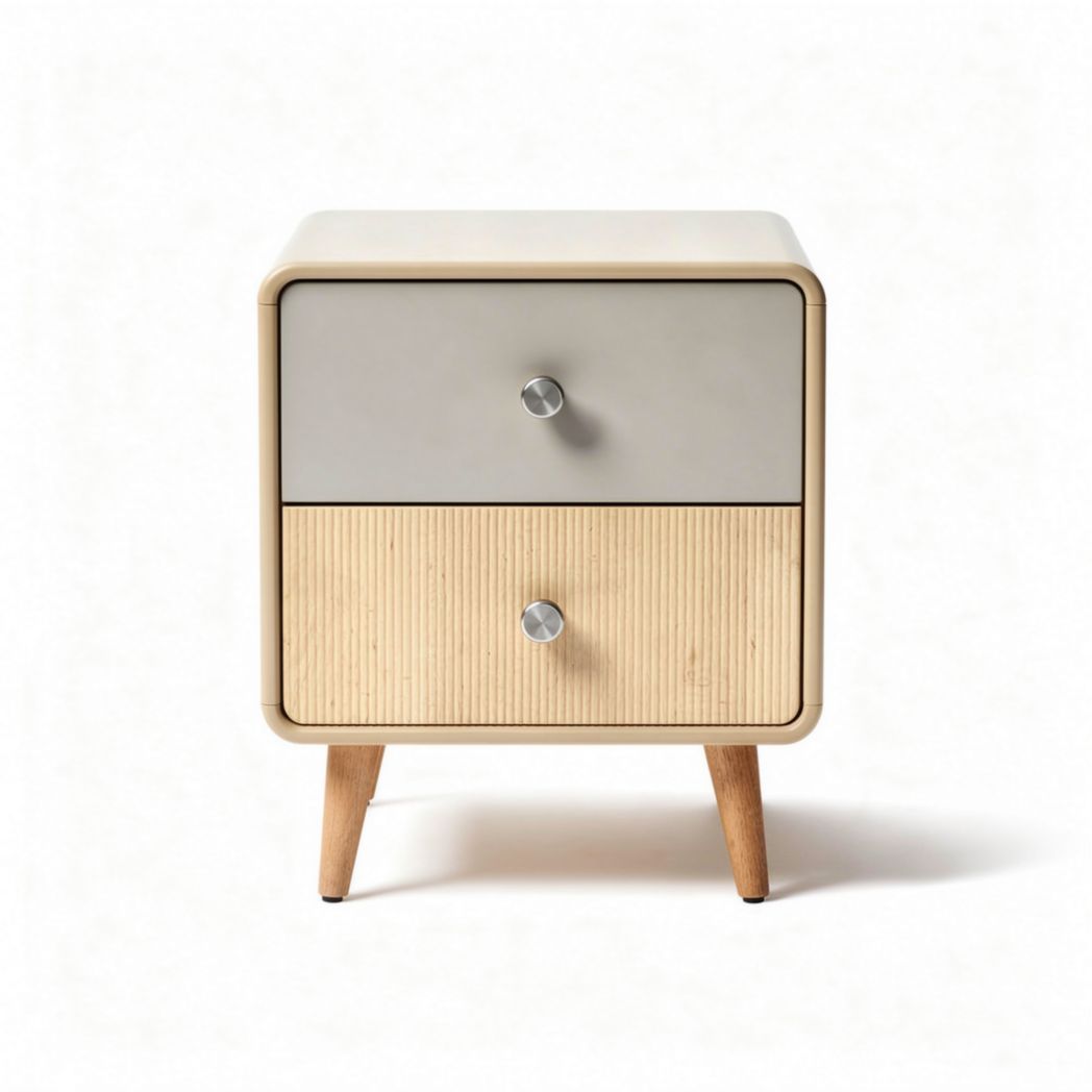 Comò con cassetti in legno e finitura decorativa per camera da letto – 40 x 40 x 50 cm