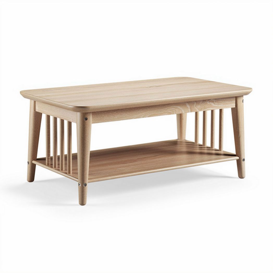 Tavolino da caffè in legno per soggiorno, adatto per appoggiare bevande e oggetti, realizzato in legno massello, dimensioni 120 x 60 x 45 cm