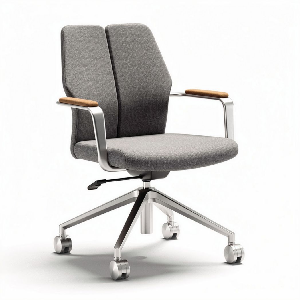 Sedia girevole in tessuto per ufficio e studio – 60 x 60 x 85 cm