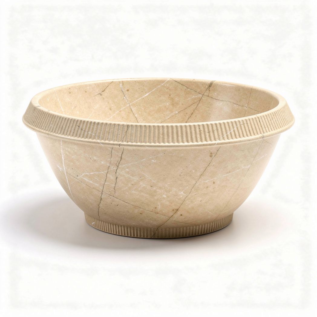 Vaso decorativo in marmo per piante d'interni – 30 x 30 x 10 cm