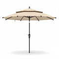 Ombrellone da giardino in alluminio con struttura in legno – 300 x 300 x 250 cm